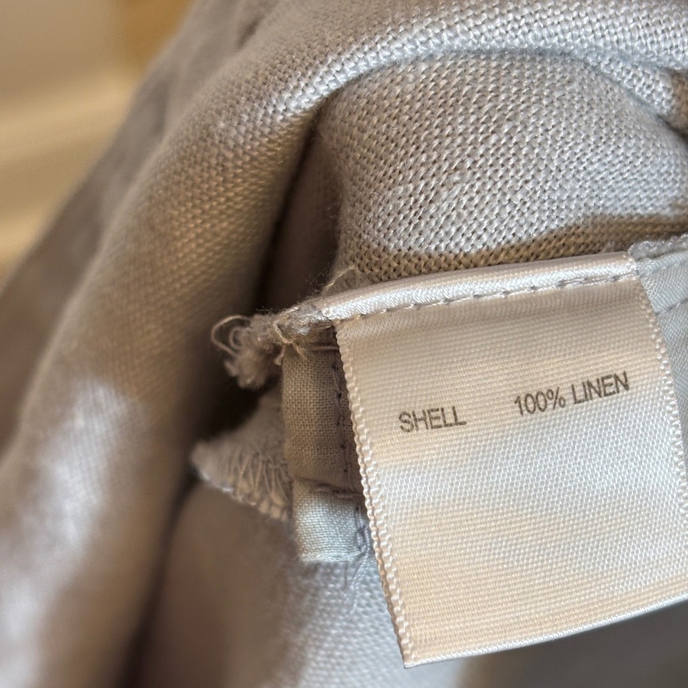 Pure Collection Light Grey 100% Linen A-Line Maxi Skirt Womens Size 6 Side Zip - Picture 6 of 7
